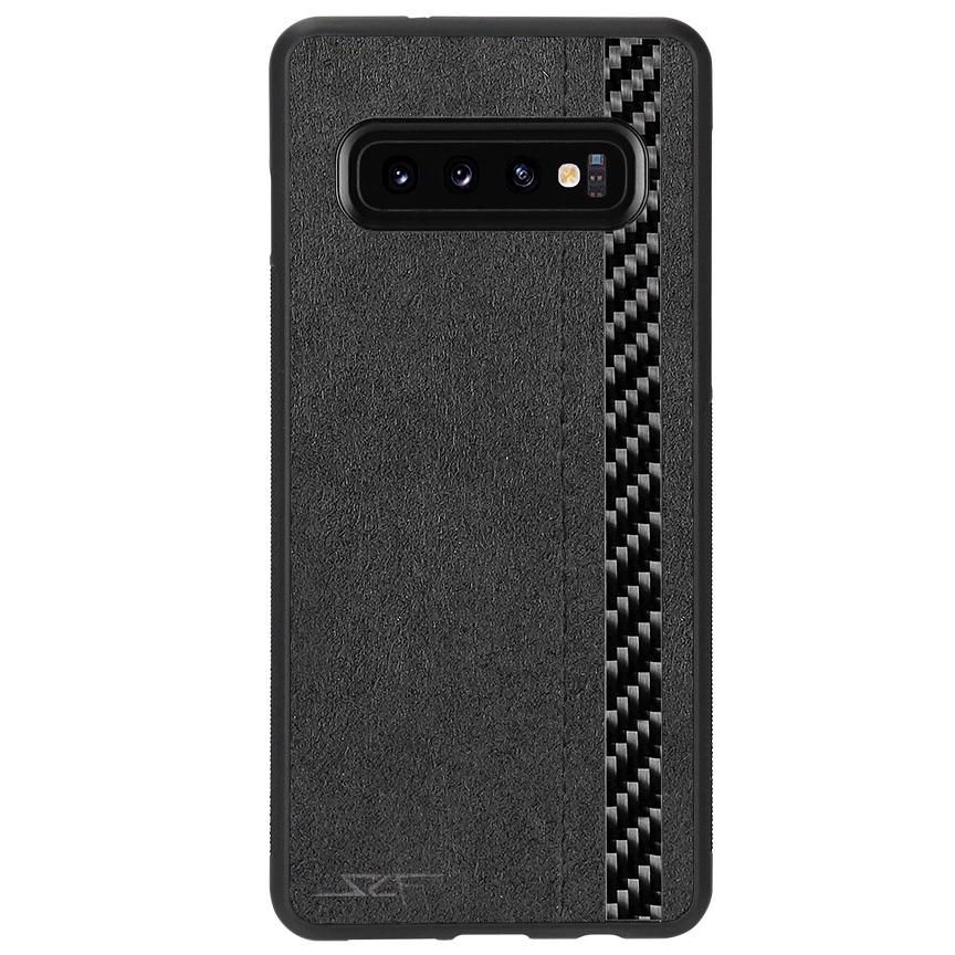 Samsung S10 Alcantara & Real Carbon Fiber Case | CLASSIC Series by Simply Carbon Fiber