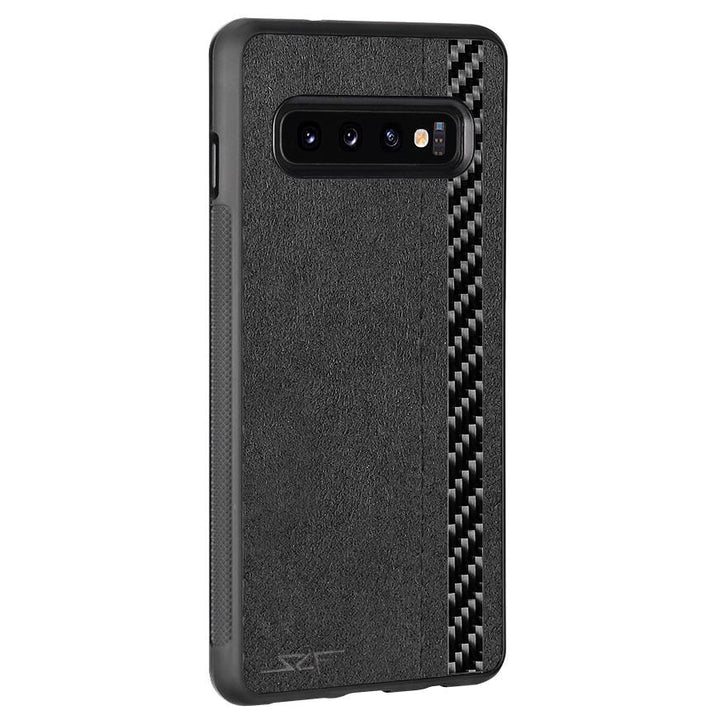 Samsung S10 Alcantara & Real Carbon Fiber Case | CLASSIC Series by Simply Carbon Fiber