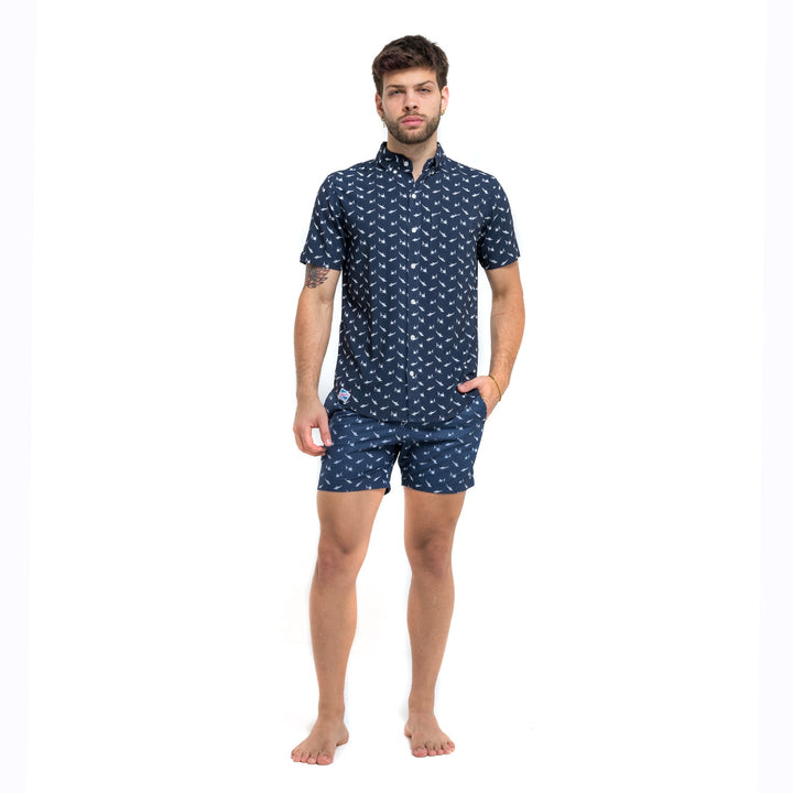 Sharks - Rayon Stretch Shirt by Bermies Swimwear