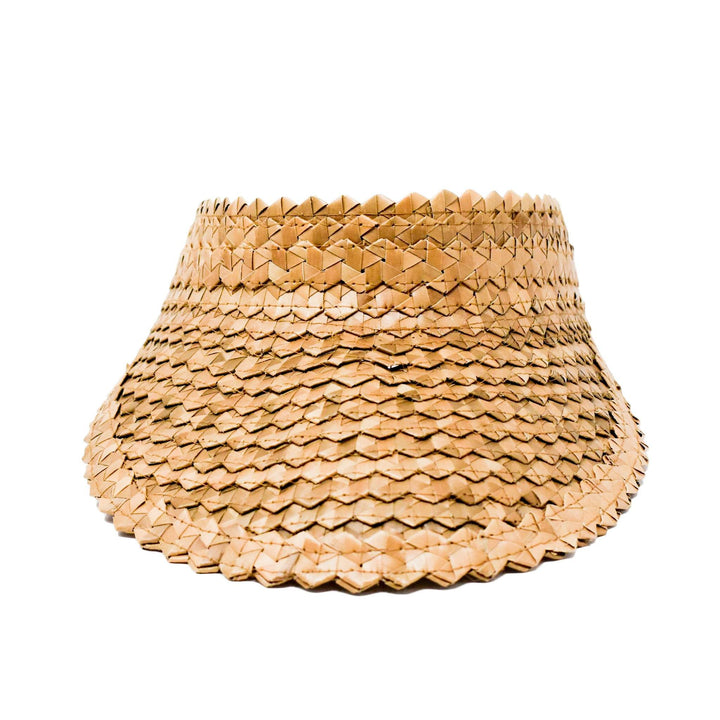 STRAW SUN VISOR - CARAMEL by POPPY + SAGE