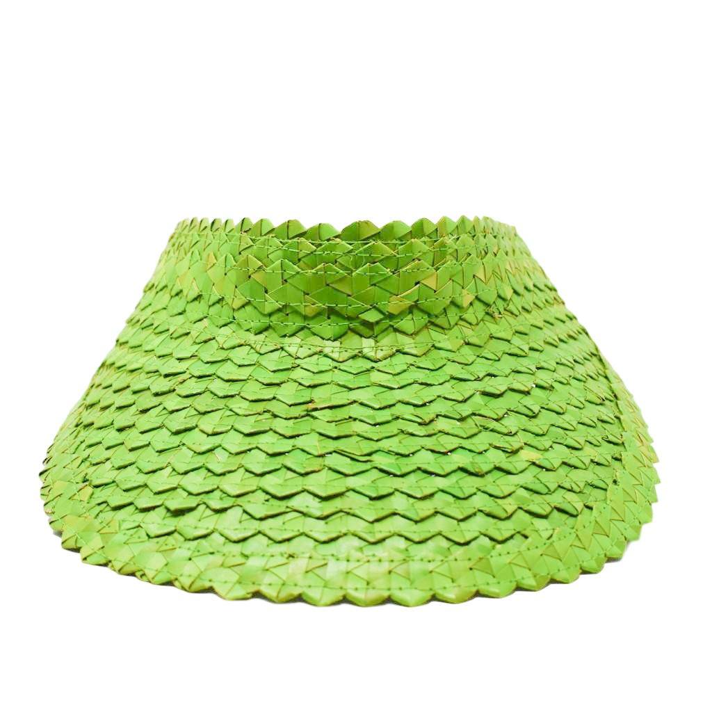 STRAW SUN VISOR - Green by POPPY + SAGE