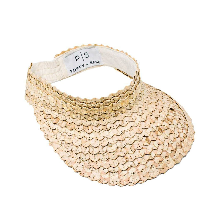 STRAW SUN VISOR - NATURAL by POPPY + SAGE