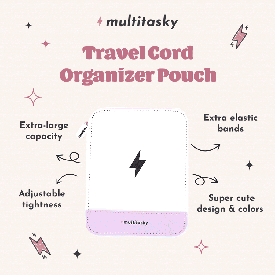 Travel Cord Organizer Pouch by Multitasky