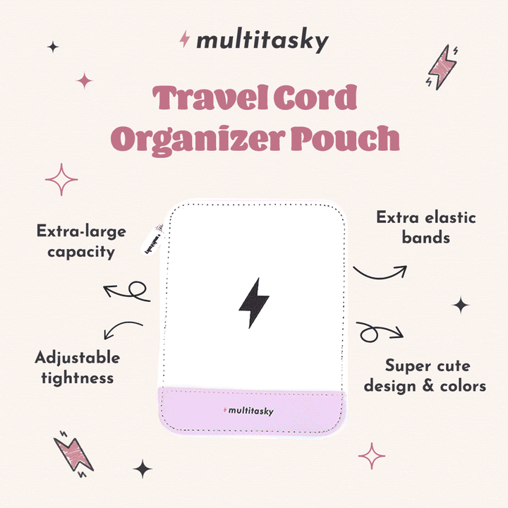 Travel Cord Organizer Pouch by Multitasky