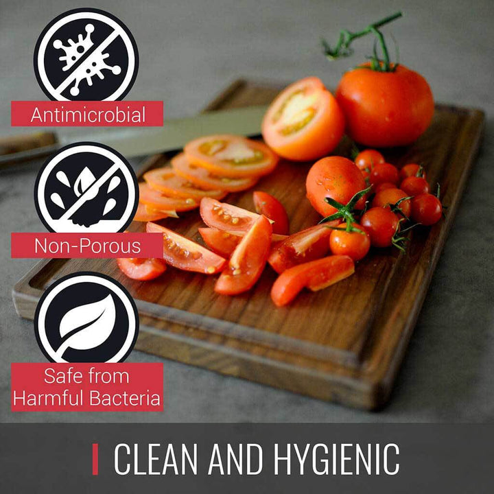 Small 8" x 12" Walnut Board Reversible with Juice Groove by Virginia Boys Kitchens