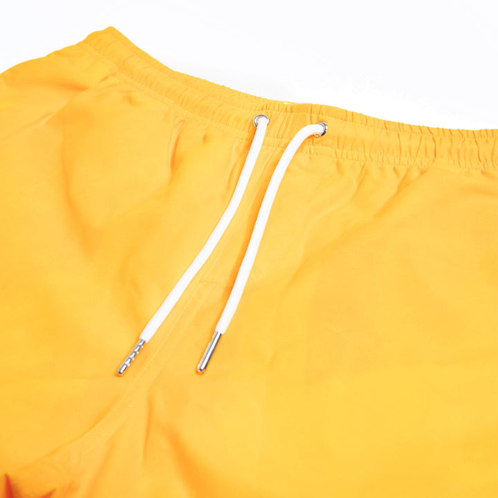 Yellow to Orange - 5" Swim Trunks + Color Changing by Bermies Swimwear